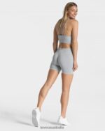 Clothing TEVEO Timeless Scrunch Short Light Gray Women 2HL08D217 - Image 5