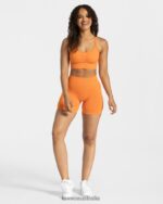 Clothing TEVEO Timeless Scrunch Short Orange Women 2HL08D220 - Image 3