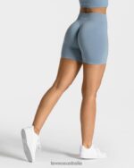 Clothing TEVEO Timeless Scrunch Short Steel Blue Women 2HL08D225 - Image 2