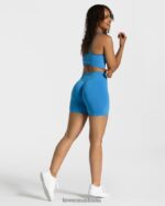 Clothing TEVEO Timeless Scrunch Short Summer Blue Women 2HL08D224 - Image 5