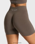 Clothing TEVEO Timeless Scrunch Short Taupe Women 2HL08D226 - Image 4