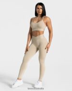 Clothing TEVEO V-Shape Leggings Sand Women 2HL08D107 - Image 3