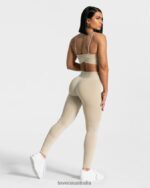 Clothing TEVEO V-Shape Leggings Sand Women 2HL08D107 - Image 5
