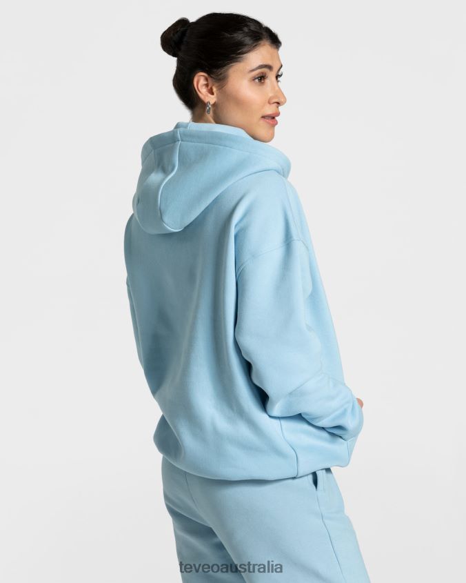 Clothing TEVEO College Oversized Hoodie Baby Blue Women 2HL08D37