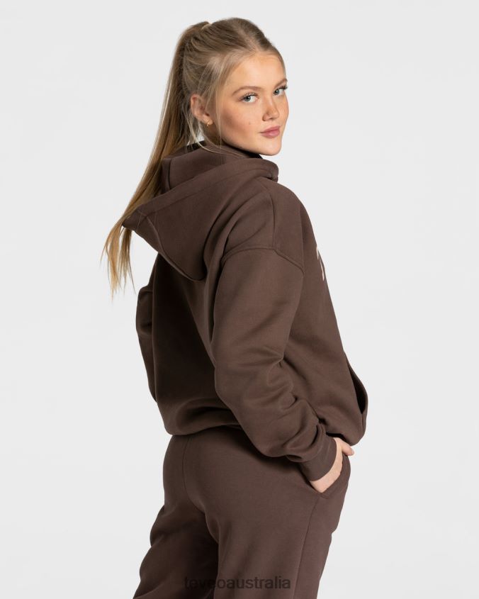 Clothing TEVEO College Oversized Hoodie Dark brown Women 2HL08D39
