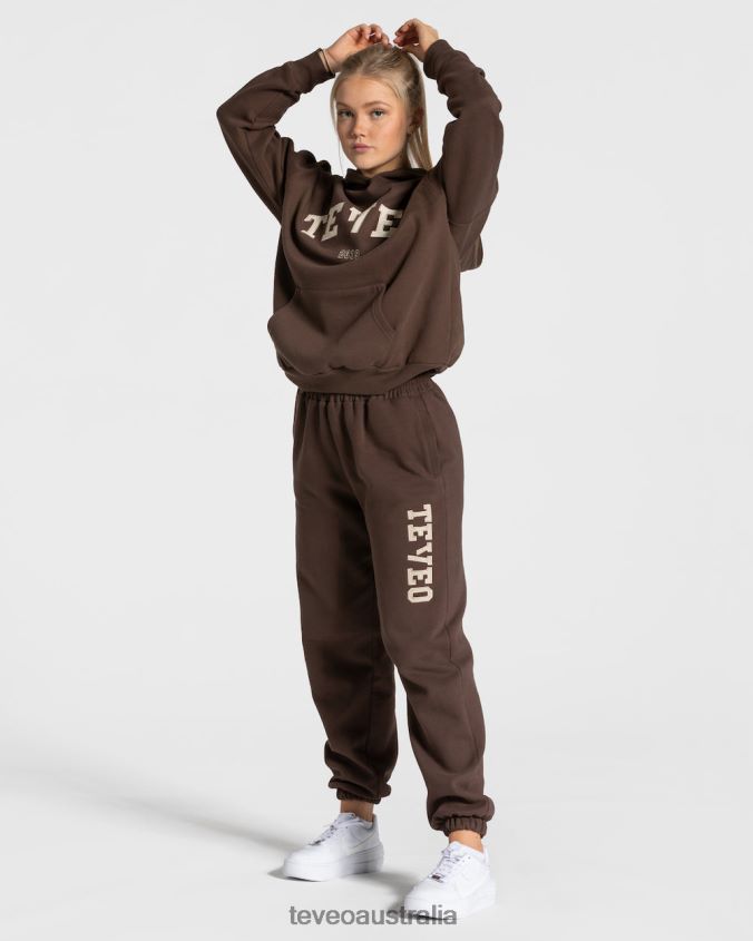 Clothing TEVEO College Oversized Hoodie Dark brown Women 2HL08D39