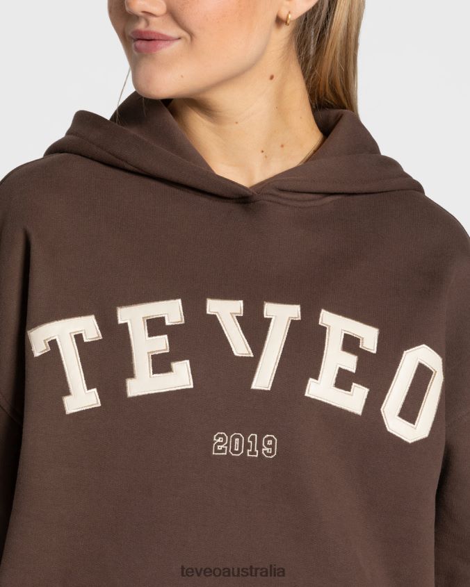Clothing TEVEO College Oversized Hoodie Dark brown Women 2HL08D39