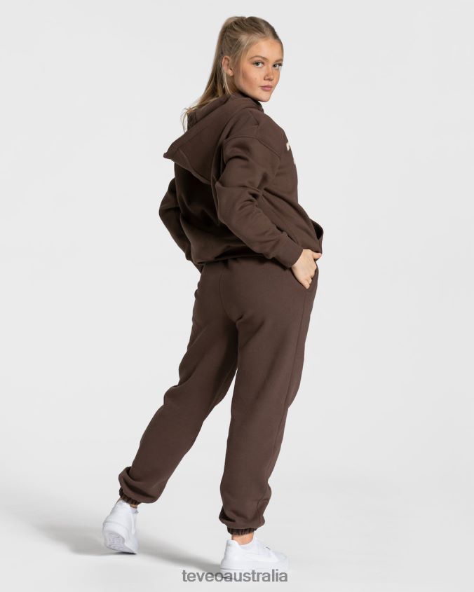 Clothing TEVEO College Oversized Hoodie Dark brown Women 2HL08D39