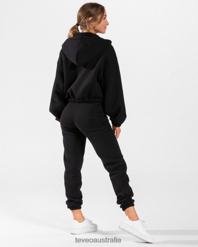 Clothing TEVEO Iconic Oversized Zip Hoodie Black Women 2HL08D35