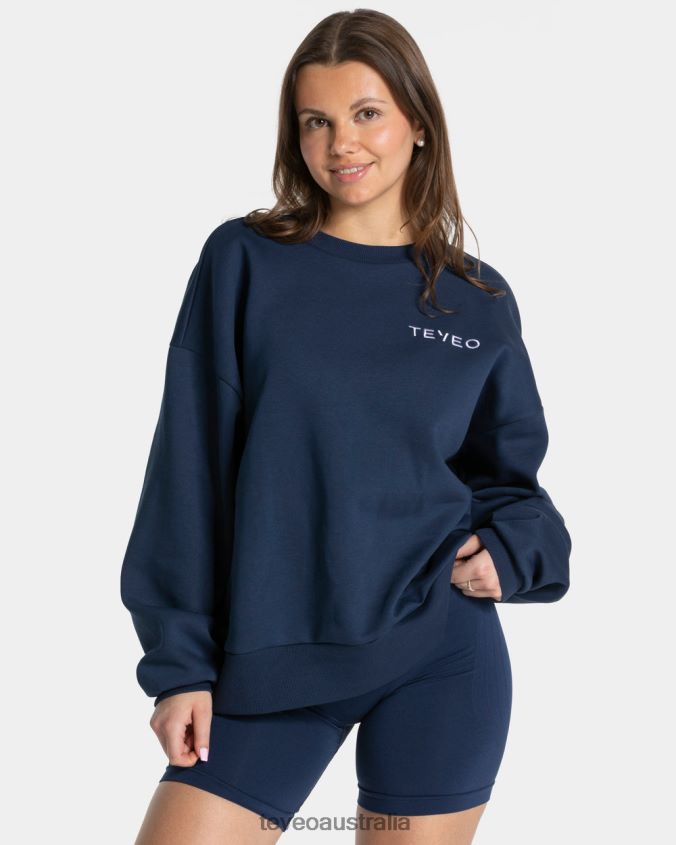 Clothing TEVEO Signature Oversized Sweater Dark blue Women 2HL08D6