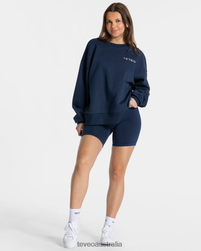 Clothing TEVEO Signature Oversized Sweater Dark blue Women 2HL08D6