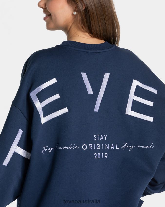 Clothing TEVEO Signature Oversized Sweater Dark blue Women 2HL08D6