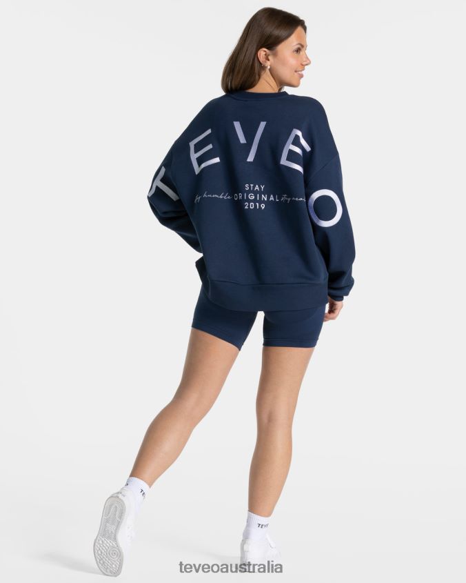 Clothing TEVEO Signature Oversized Sweater Dark blue Women 2HL08D6