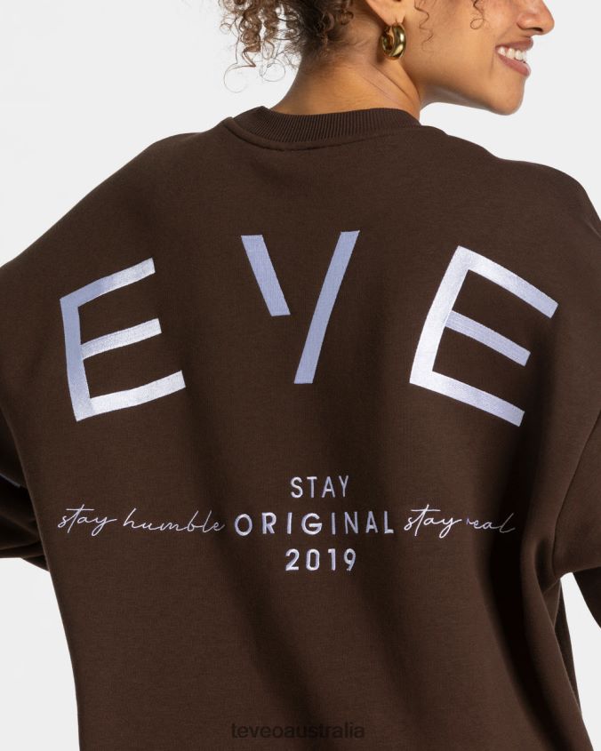 Clothing TEVEO Signature Oversized Sweater Dark brown Women 2HL08D9