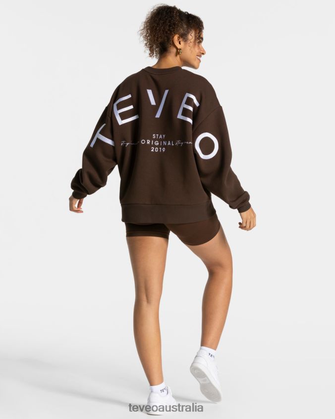 Clothing TEVEO Signature Oversized Sweater Dark brown Women 2HL08D9