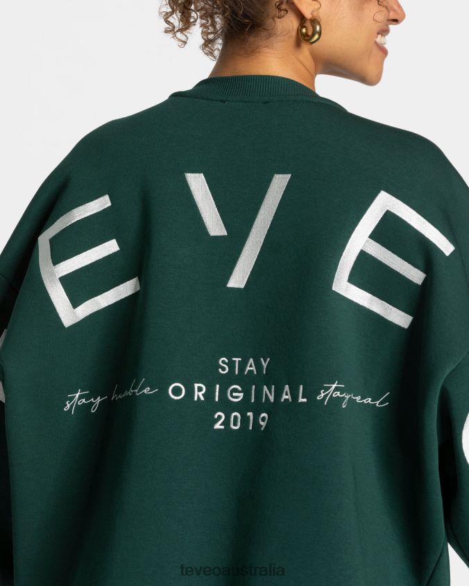 Clothing TEVEO Signature Oversized Sweater Dark green Women 2HL08D8