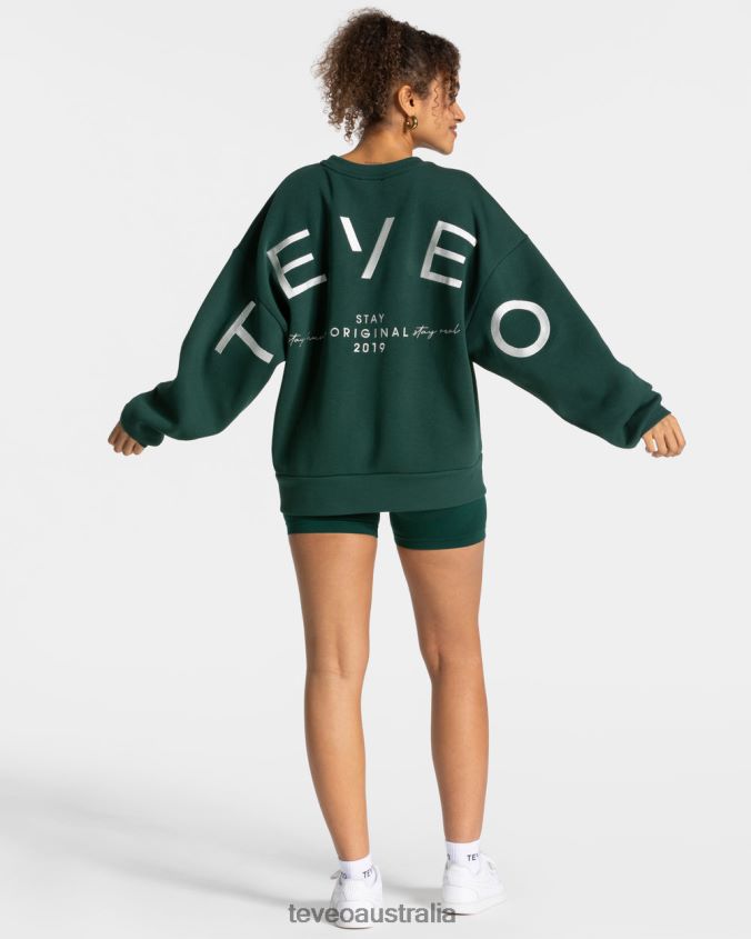 Clothing TEVEO Signature Oversized Sweater Dark green Women 2HL08D8