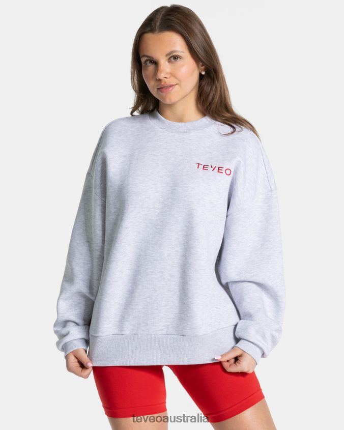 Clothing TEVEO Signature Oversized Sweater Light gray Women 2HL08D7