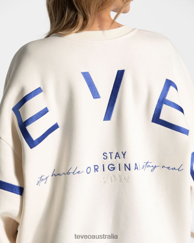 Clothing TEVEO Signature Oversized Sweater Off White Women 2HL08D15