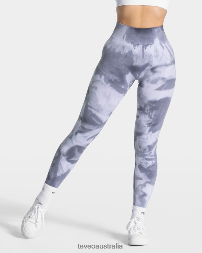 Clothing TEVEO Tie Dye Scrunch Leggings Stormy Women 2HL08D57
