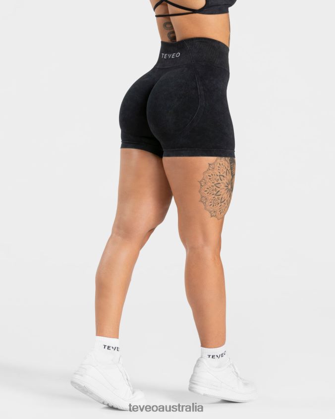 Clothing TEVEO Acid Covert Scrunch Short Black Women 2HL08D182