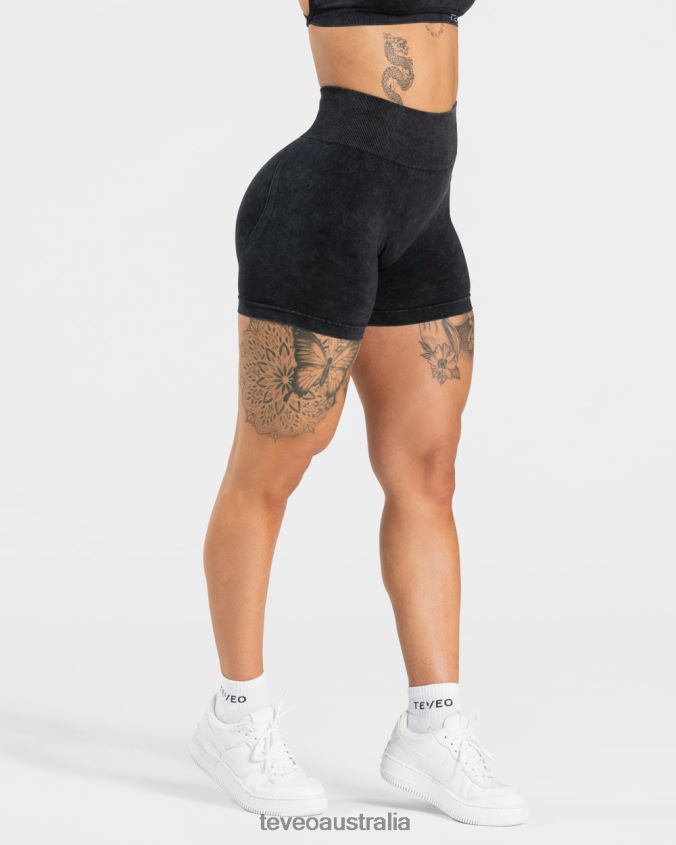 Clothing TEVEO Acid Covert Scrunch Short Black Women 2HL08D182
