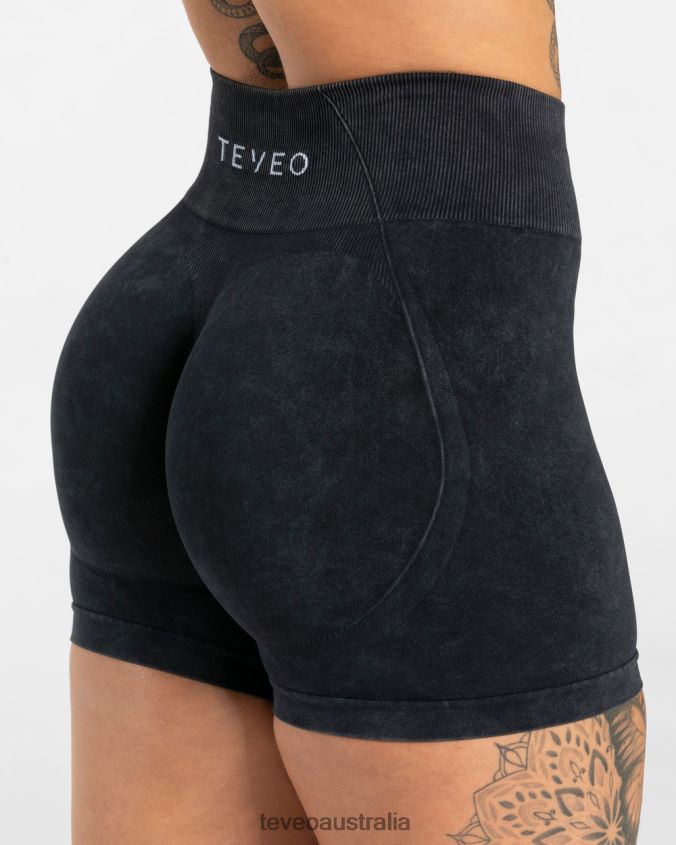 Clothing TEVEO Acid Covert Scrunch Short Black Women 2HL08D182