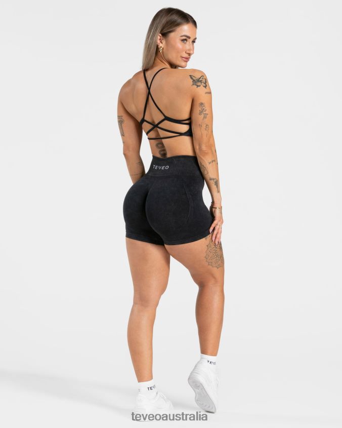 Clothing TEVEO Acid Covert Scrunch Short Black Women 2HL08D182