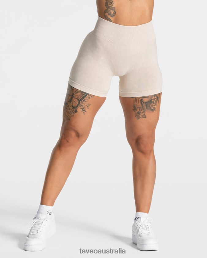 Clothing TEVEO Acid Covert Scrunch Short Sand Women 2HL08D181