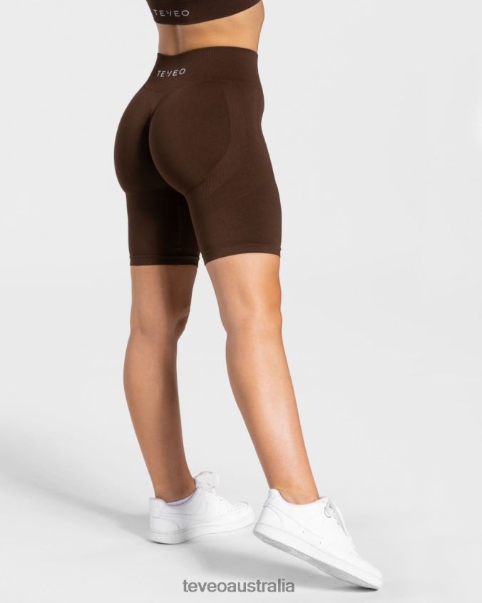 Clothing TEVEO Charming Scrunch Short Brown Women 2HL08D199