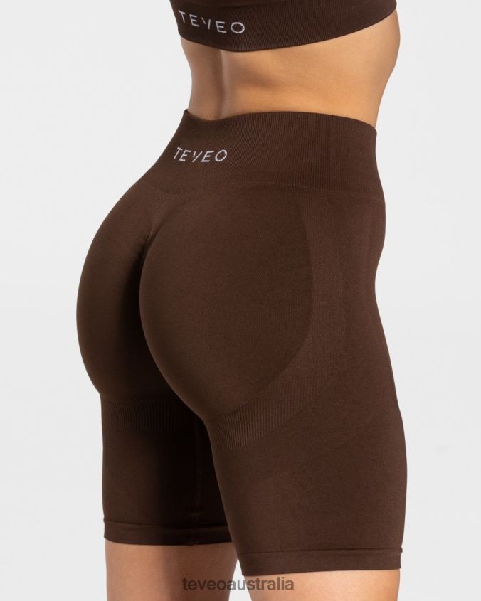 Clothing TEVEO Charming Scrunch Short Brown Women 2HL08D199