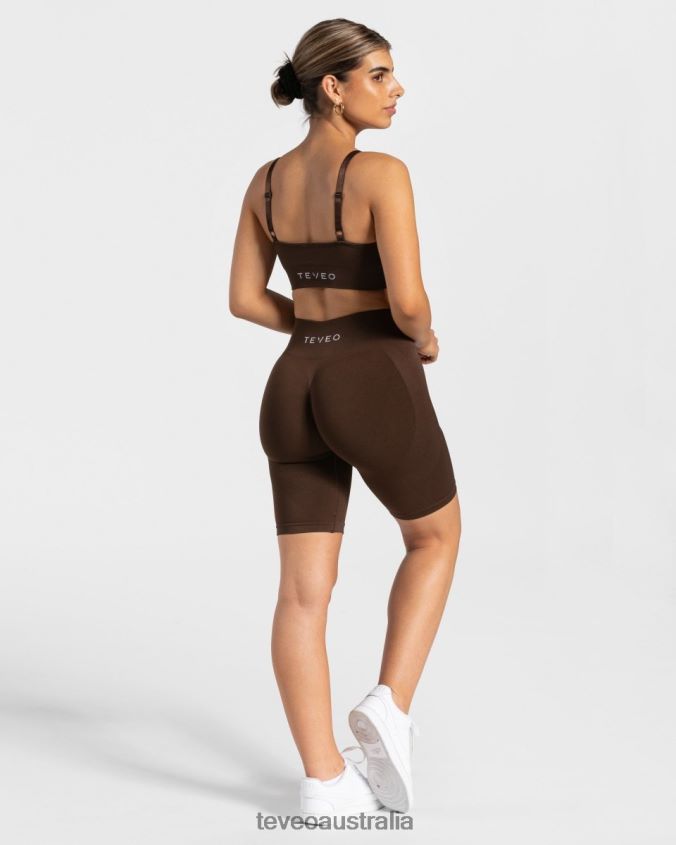 Clothing TEVEO Charming Scrunch Short Brown Women 2HL08D199