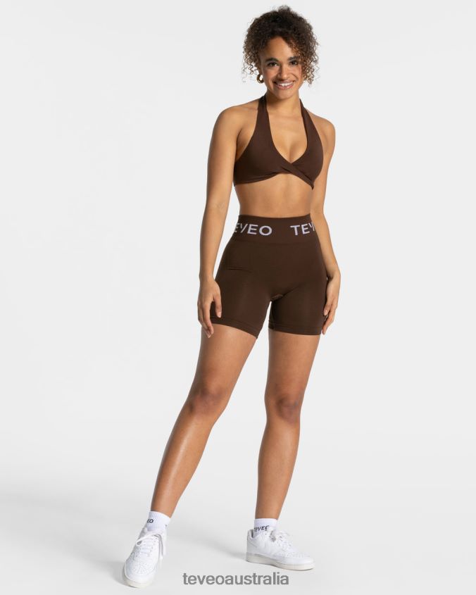 Clothing TEVEO Signature Scrunch Short Dark brown Women 2HL08D189