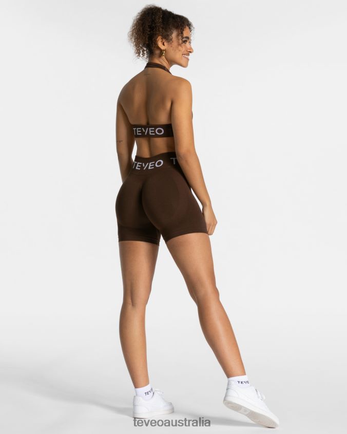 Clothing TEVEO Signature Scrunch Short Dark brown Women 2HL08D189