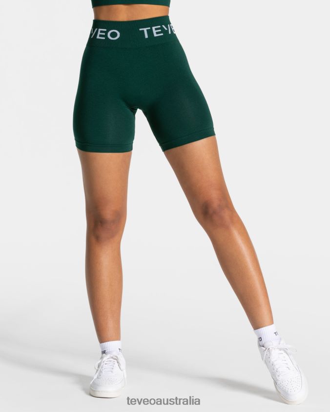 Clothing TEVEO Signature Scrunch Short Dark green Women 2HL08D188