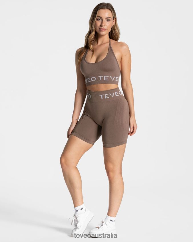 Clothing TEVEO Signature Scrunch Short Mocha Women 2HL08D192