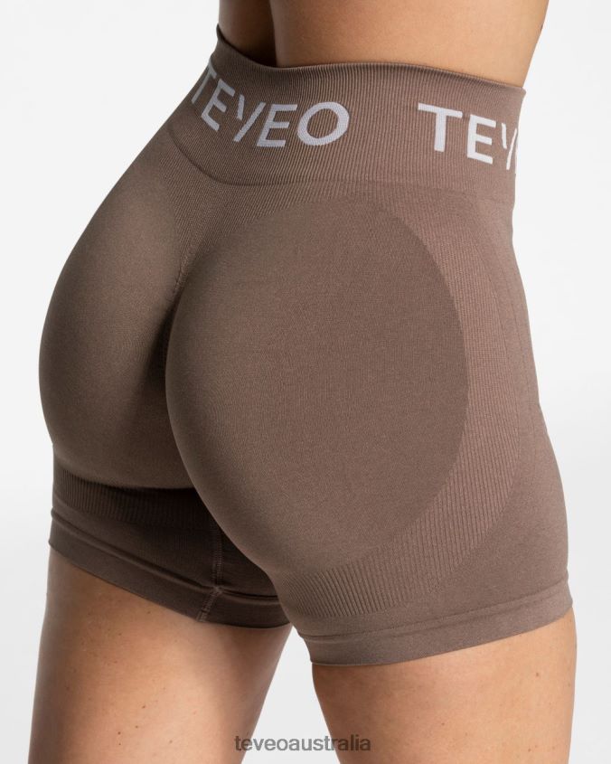 Clothing TEVEO Signature Scrunch Short Mocha Women 2HL08D192