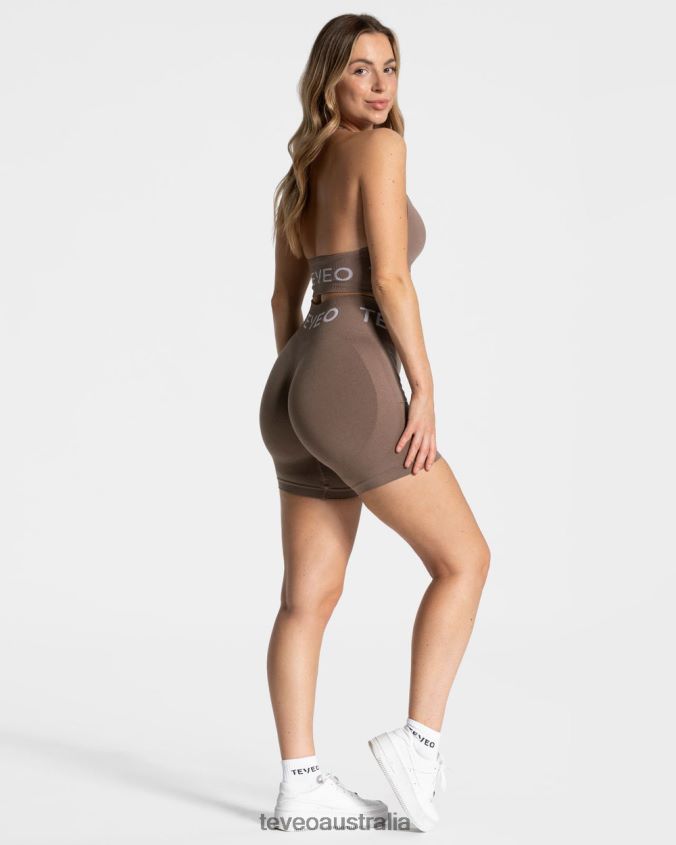 Clothing TEVEO Signature Scrunch Short Mocha Women 2HL08D192