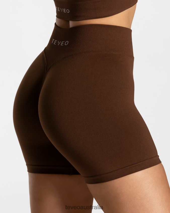 Clothing TEVEO Statement Scrunch Short Coffee Women 2HL08D236