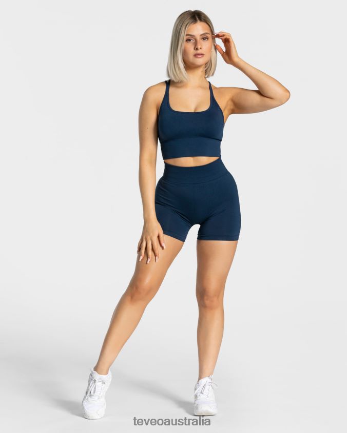 Clothing TEVEO Statement Scrunch Short Dark Blue Women 2HL08D231