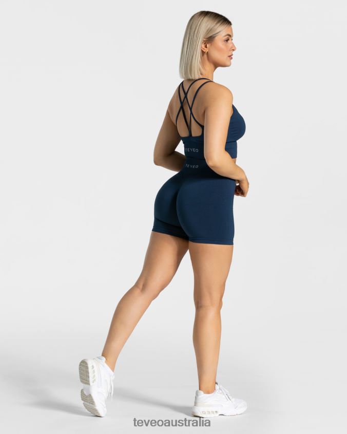 Clothing TEVEO Statement Scrunch Short Dark Blue Women 2HL08D231