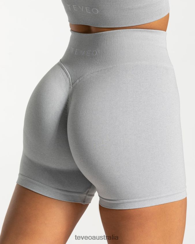 Clothing TEVEO Statement Scrunch Short Light Gray Women 2HL08D235
