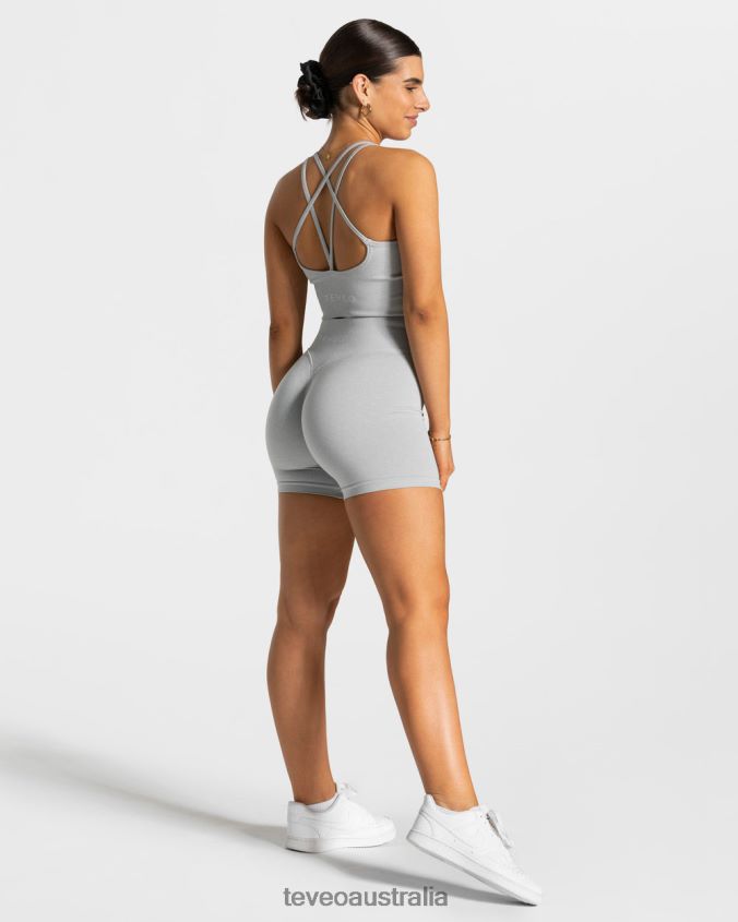 Clothing TEVEO Statement Scrunch Short Light Gray Women 2HL08D235