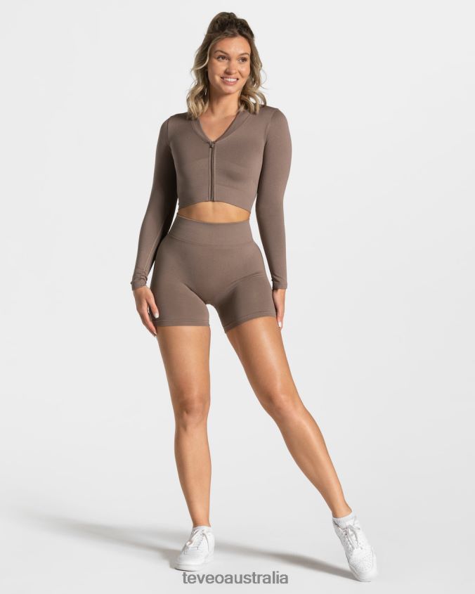 Clothing TEVEO Statement Scrunch Short Mocha Women 2HL08D238