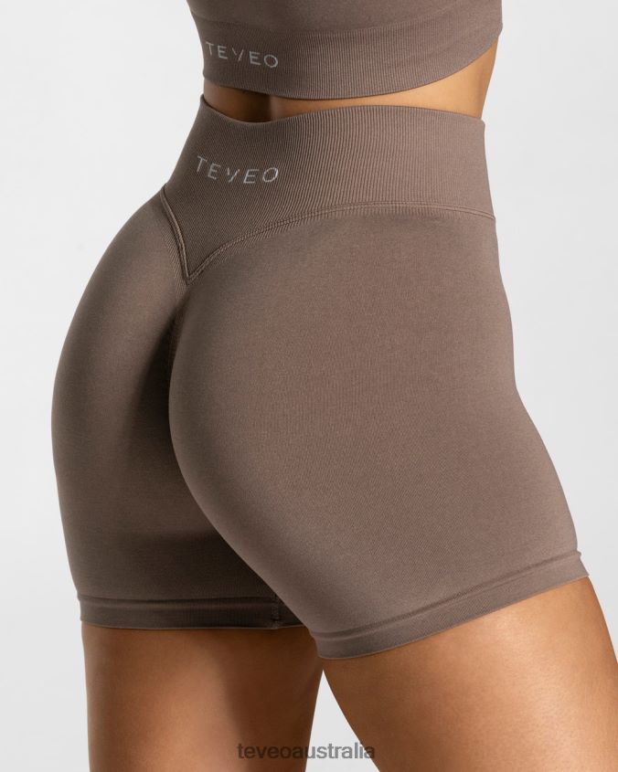 Clothing TEVEO Statement Scrunch Short Mocha Women 2HL08D238