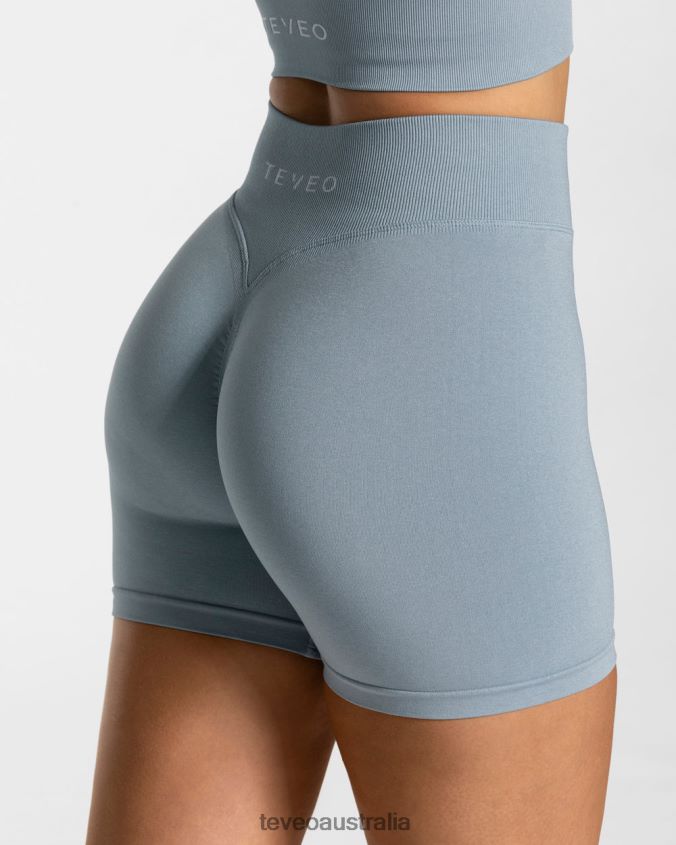 Clothing TEVEO Statement Scrunch Short Steel Blue Women 2HL08D243