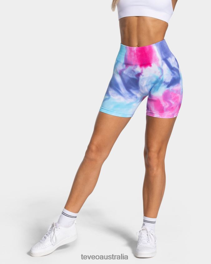 Clothing TEVEO Tie Dye Scrunch Short Cold Women 2HL08D197