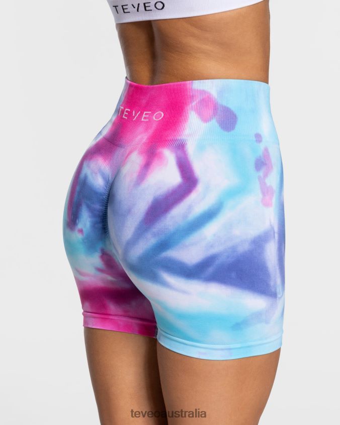 Clothing TEVEO Tie Dye Scrunch Short Cold Women 2HL08D197