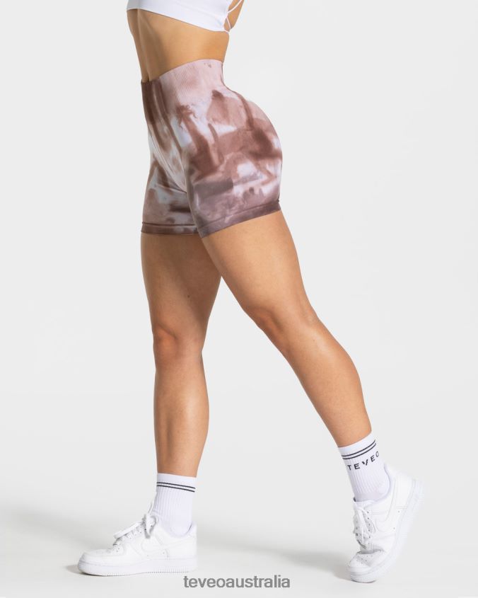 Clothing TEVEO Tie Dye Scrunch Short Earth Women 2HL08D183
