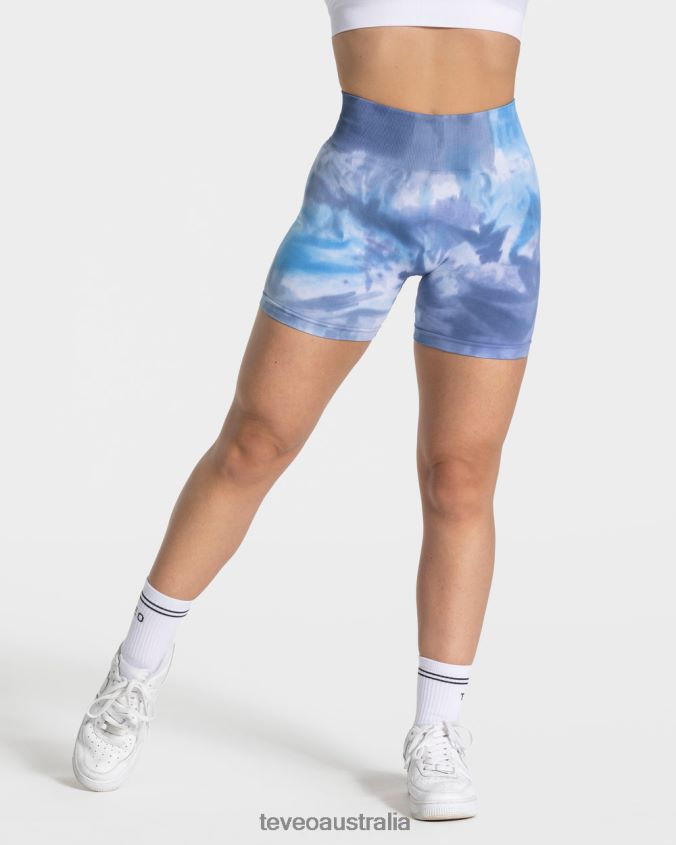 Clothing TEVEO Tie Dye Scrunch Short Ocean Women 2HL08D185